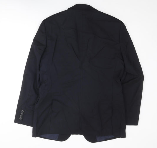 Mens UK Size 40 Boss Regular Blue Suit Jacket