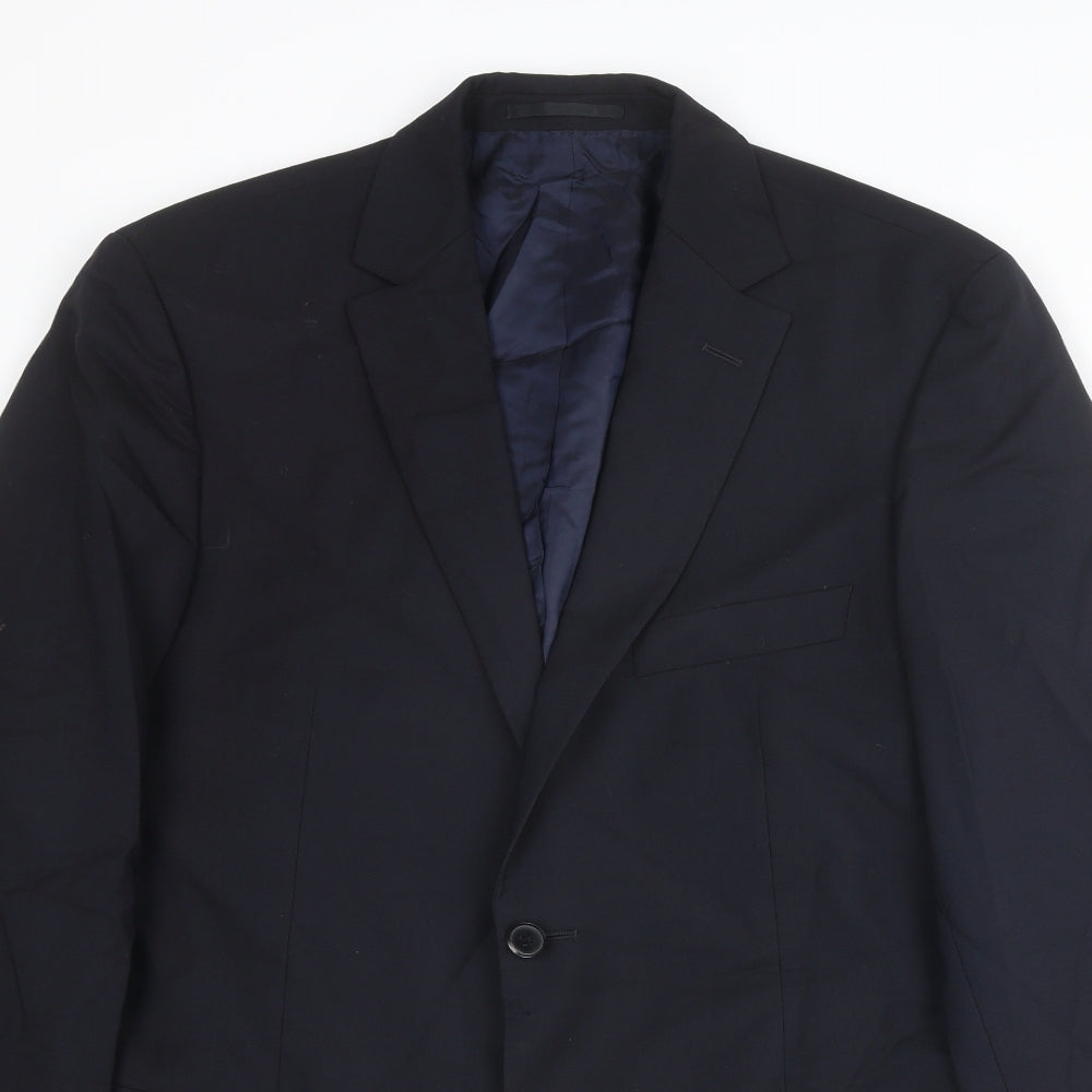 Mens UK Size 40 Boss Regular Blue Suit Jacket