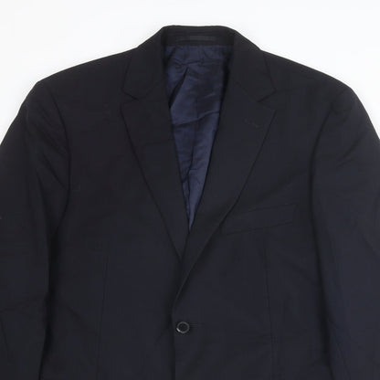 Mens UK Size 40 Boss Regular Blue Suit Jacket
