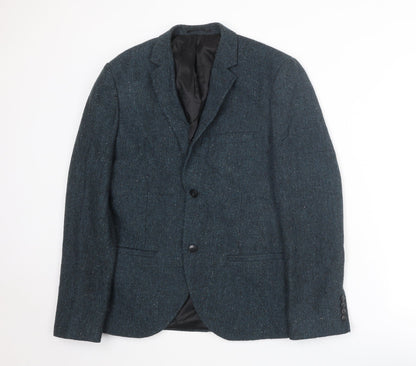 Mens UK Size 38 Topman Regular Blue Suit Jacket