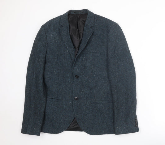 Mens UK Size 38 Topman Regular Blue Suit Jacket
