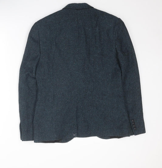 Mens UK Size 38 Topman Regular Blue Suit Jacket