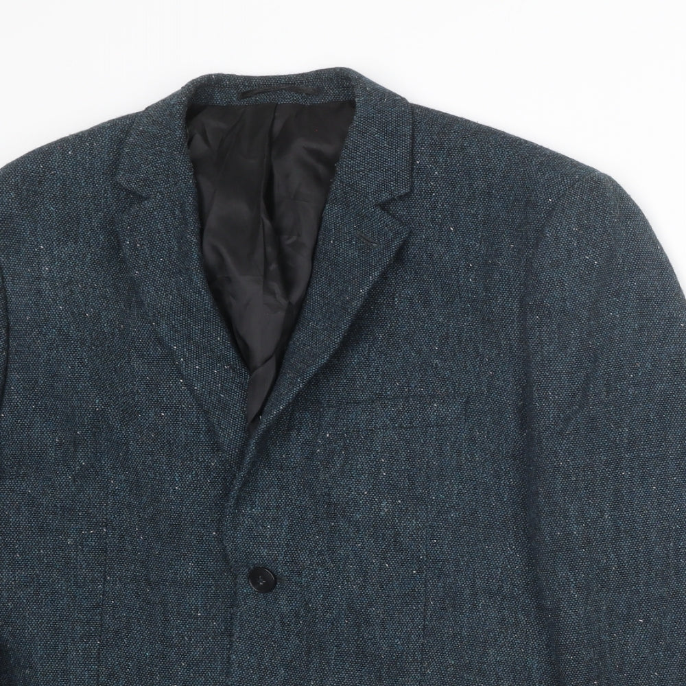 Mens UK Size 38 Topman Regular Blue Suit Jacket