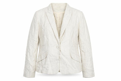 Principles Womens Ivory Viscose Jacket Blazer Size 16