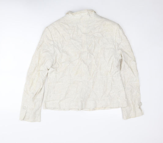 Principles Womens Ivory Viscose Jacket Blazer Size 16