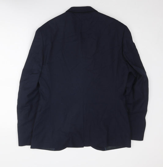 Mens UK Size 40 Topman Regular Blue Suit Jacket