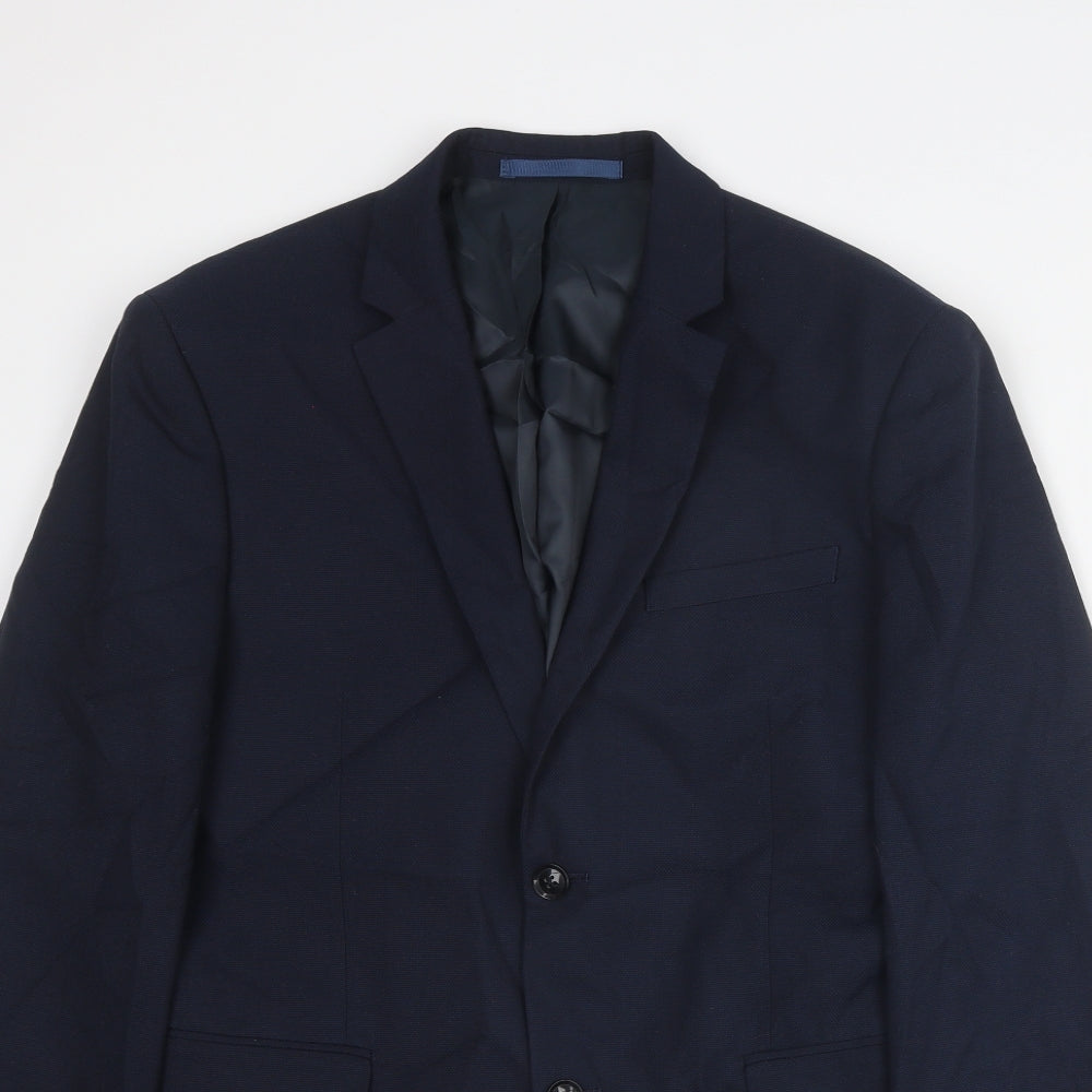 Mens UK Size 40 Topman Regular Blue Suit Jacket