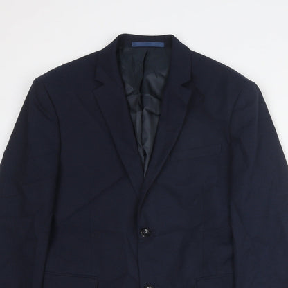 Mens UK Size 40 Topman Regular Blue Suit Jacket