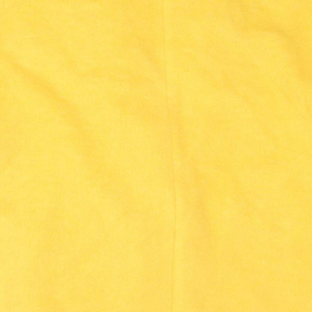 H&M Womens Yellow Overcoat Coat Size 8 Button