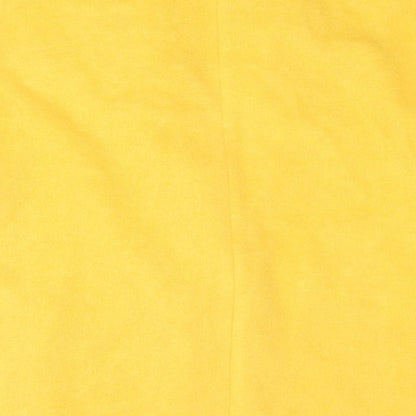 H&M Womens Yellow Overcoat Coat Size 8 Button