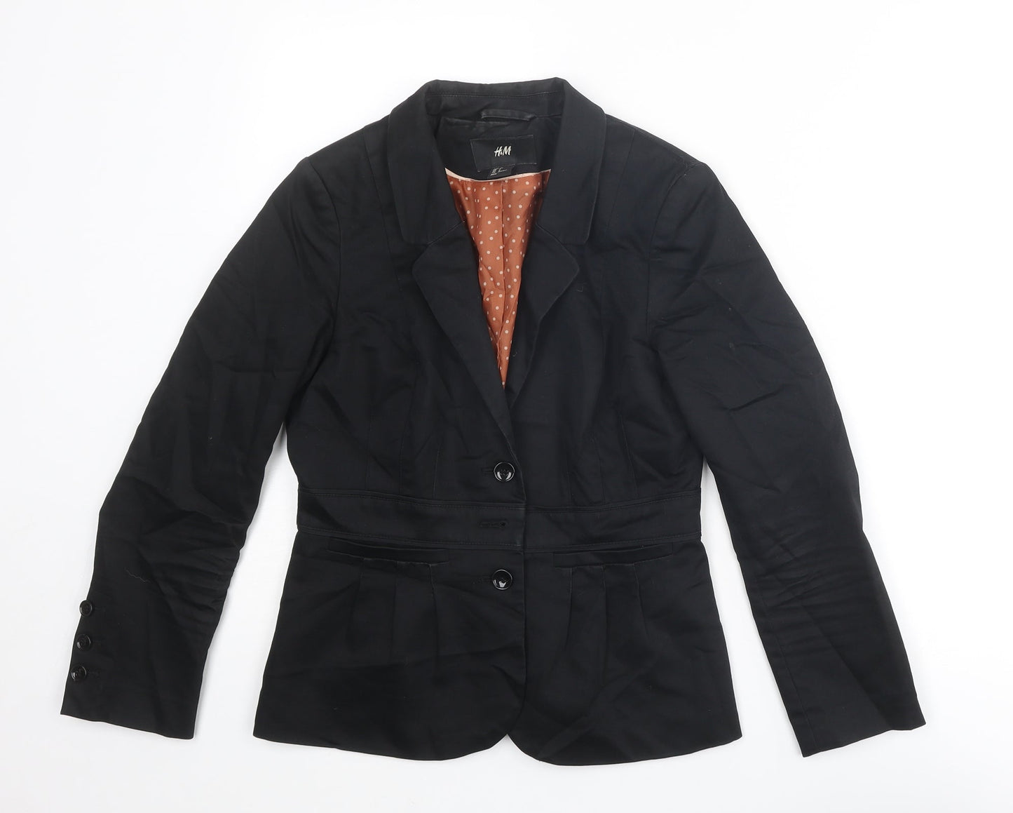 Womens UK Size 8 H&M Black Jacket