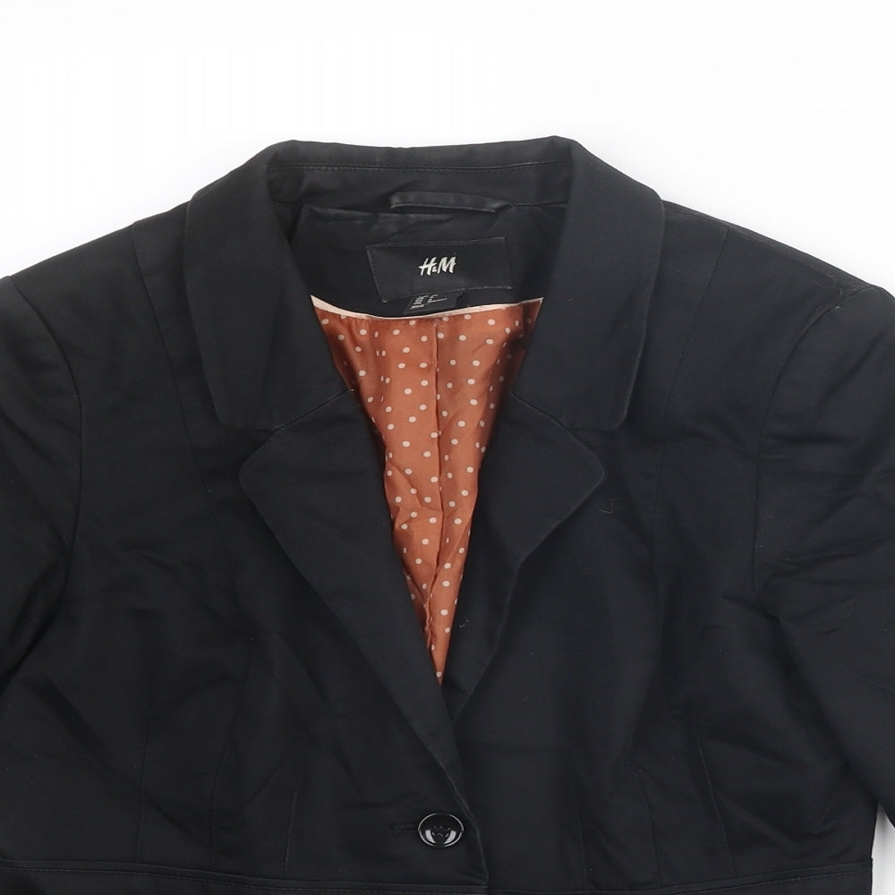 Womens UK Size 8 H&M Black Jacket