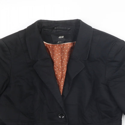 Womens UK Size 8 H&M Black Jacket