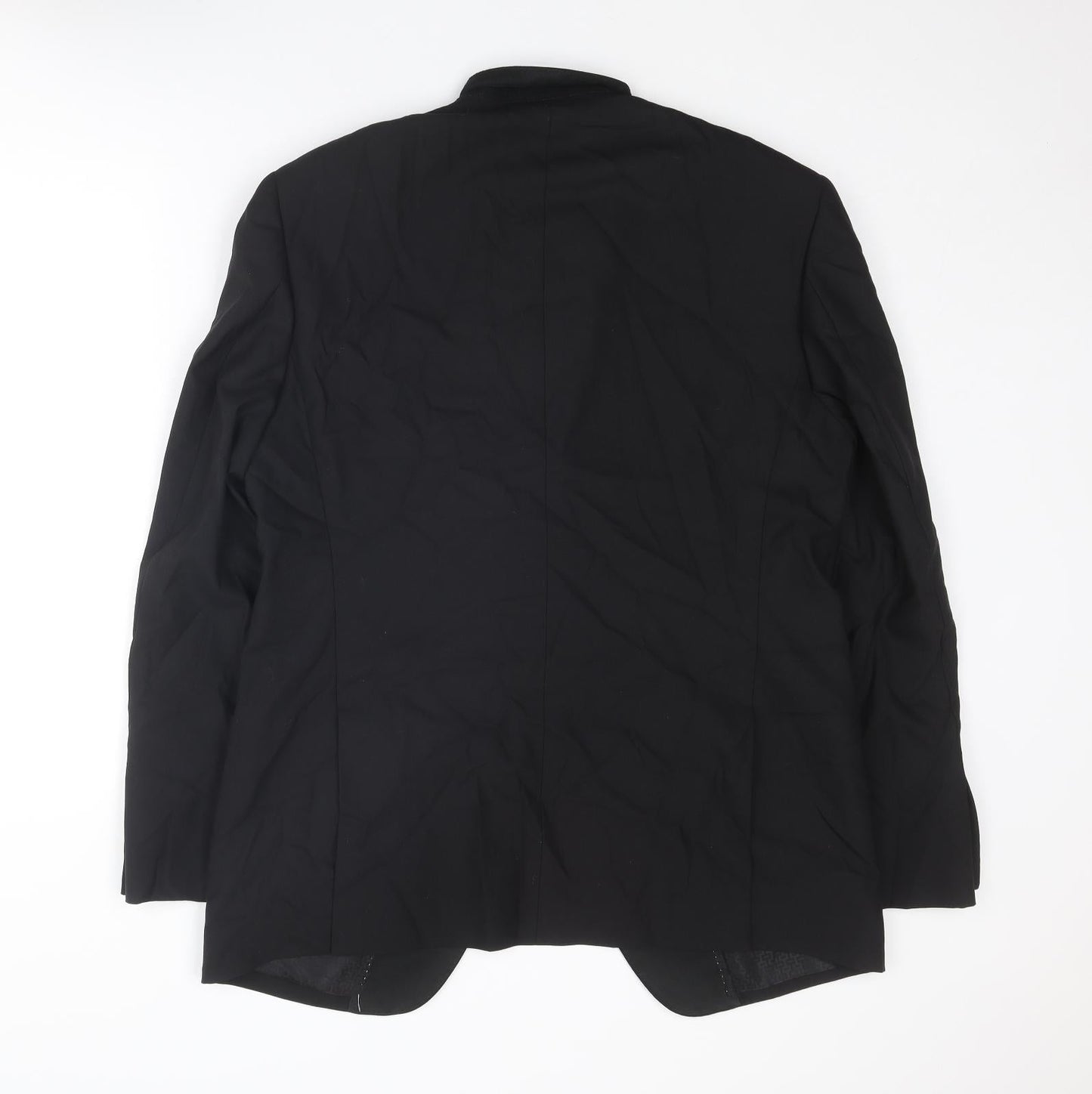 Autograph Mens Black Wool Tuxedo Blazer Size 42 Regular - Five button sleeve