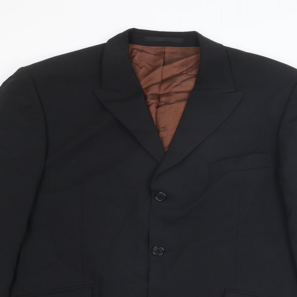 Mens UK Size 42 Karl Jackson Regular Black Suit Jacket