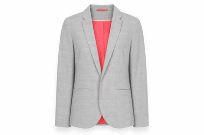 Dorothy Perkins Womens Grey Plaid Polyester Jacket Blazer Size 10