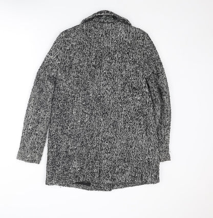 Womens UK Size 6 River Island Grey Overcoat