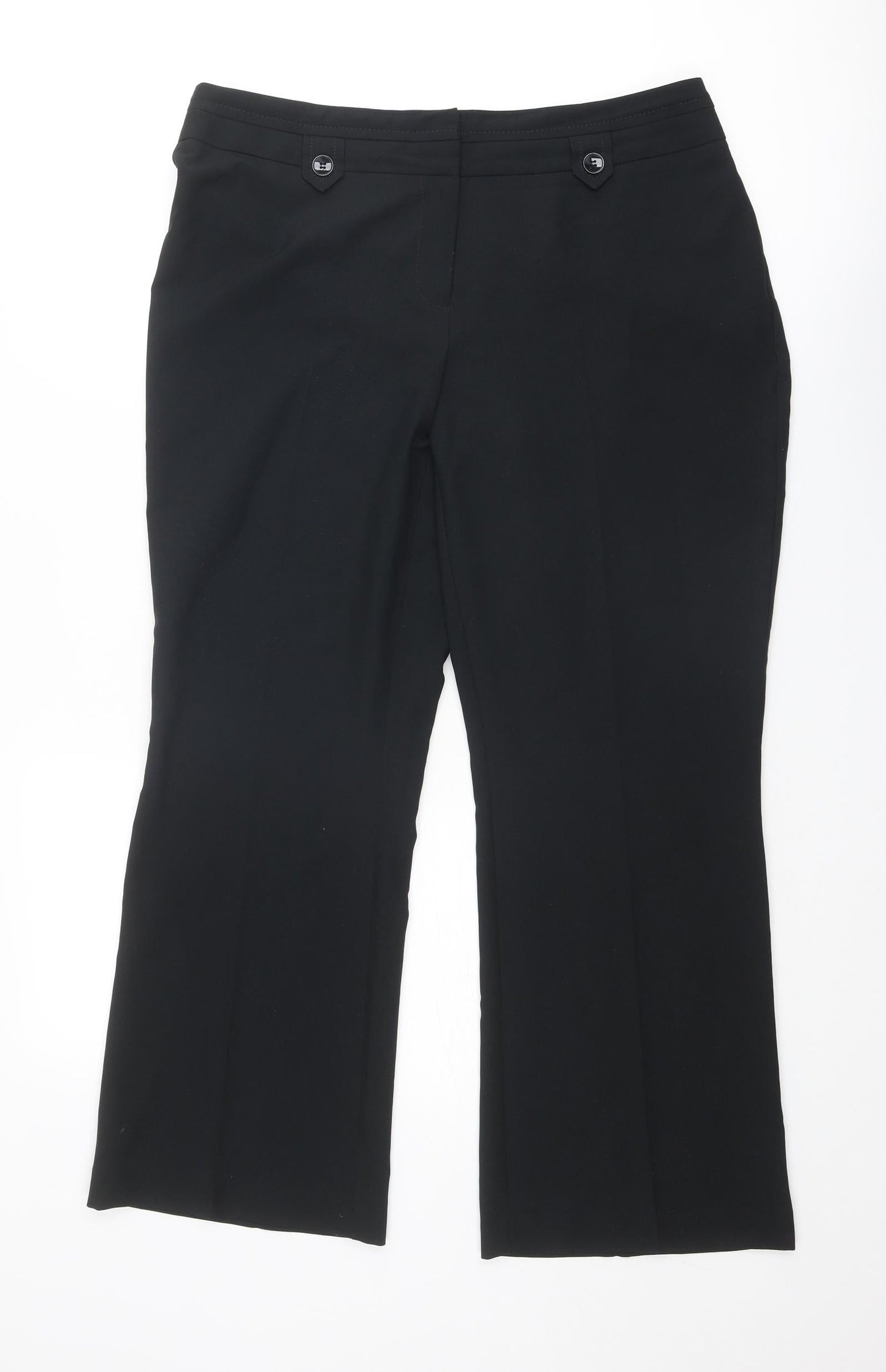 Womens UK Size 14 BHS Regular Fit  Black Trousers