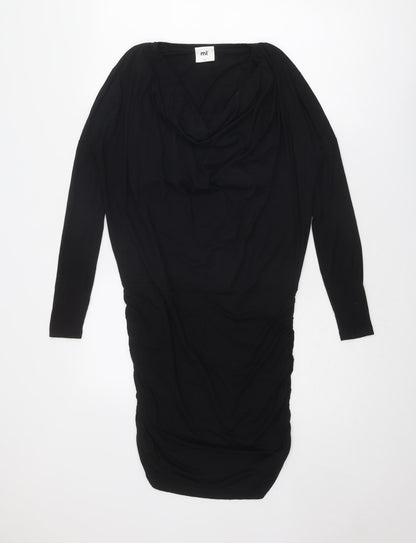 ML Collections Womens Black Polyester Bodycon Size XS Cowl Neck Pullover