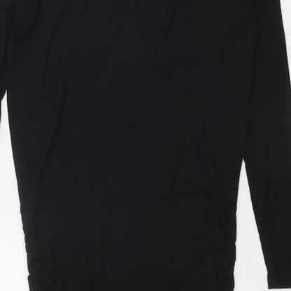 ML Collections Womens Black Polyester Bodycon Size XS Cowl Neck Pullover