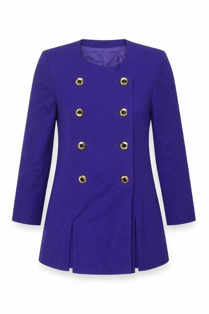 Hardob Womens Blue Jacket Blazer Size 12 Button - Longline