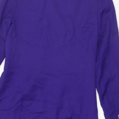 Hardob Womens Blue Jacket Blazer Size 12 Button - Longline