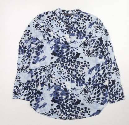 Womens UK Size 10 Marks and Spencer Blue Basic Blouse