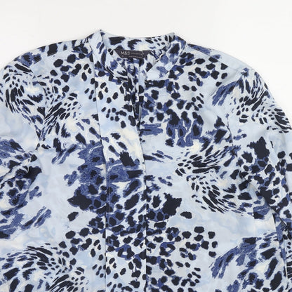 Womens UK Size 10 Marks and Spencer Blue Basic Blouse