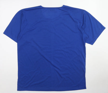 Womens UK Size L Lucky Blue Basic T-Shirt
