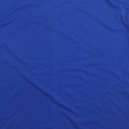 Womens UK Size L Lucky Blue Basic T-Shirt
