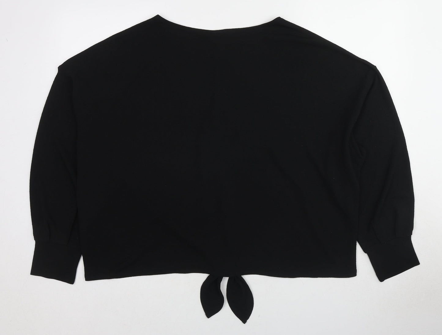 Womens UK Size XL H&M Black Basic Blouse
