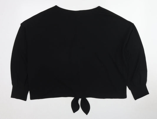 Womens UK Size XL H&M Black Basic Blouse