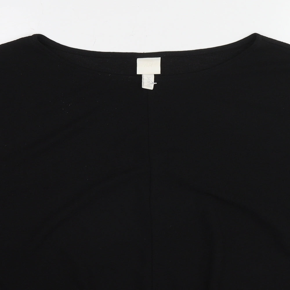 Womens UK Size XL H&M Black Basic Blouse