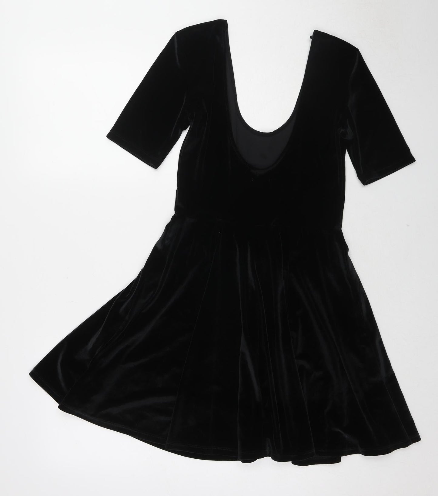Kimchi Blue Womens Black Polyester A-Line Size M Scoop Neck Pullover