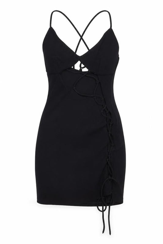 Bershka Womens Black Polyester Bodycon Size S V-Neck Pullover