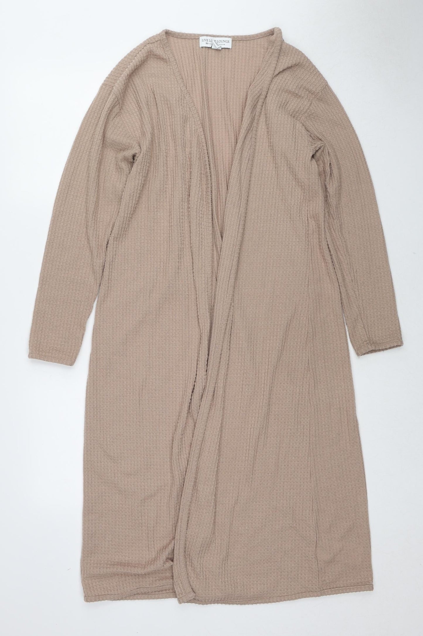 Karen Neuburger Womens Beige V-Neck Polyester Cardigan Jumper Size S