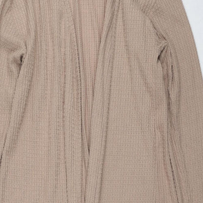 Karen Neuburger Womens Beige V-Neck Polyester Cardigan Jumper Size S