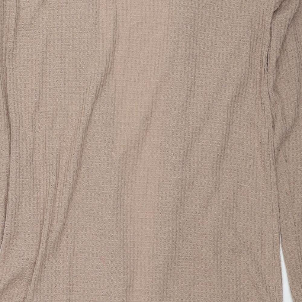Karen Neuburger Womens Beige V-Neck Polyester Cardigan Jumper Size S