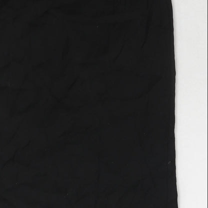 Monsoon Womens Black Polyester A-Line Skirt Size 8 Zip - Belt included