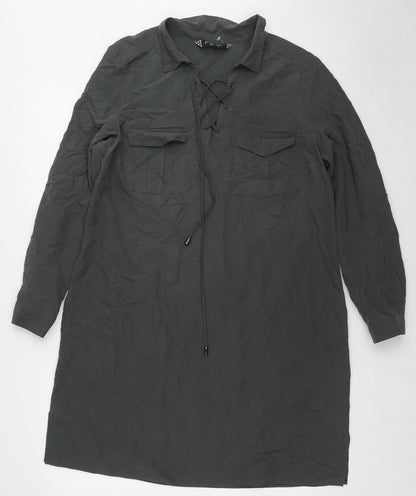 Womens UK Size 16 Principles Green Tunic Blouse