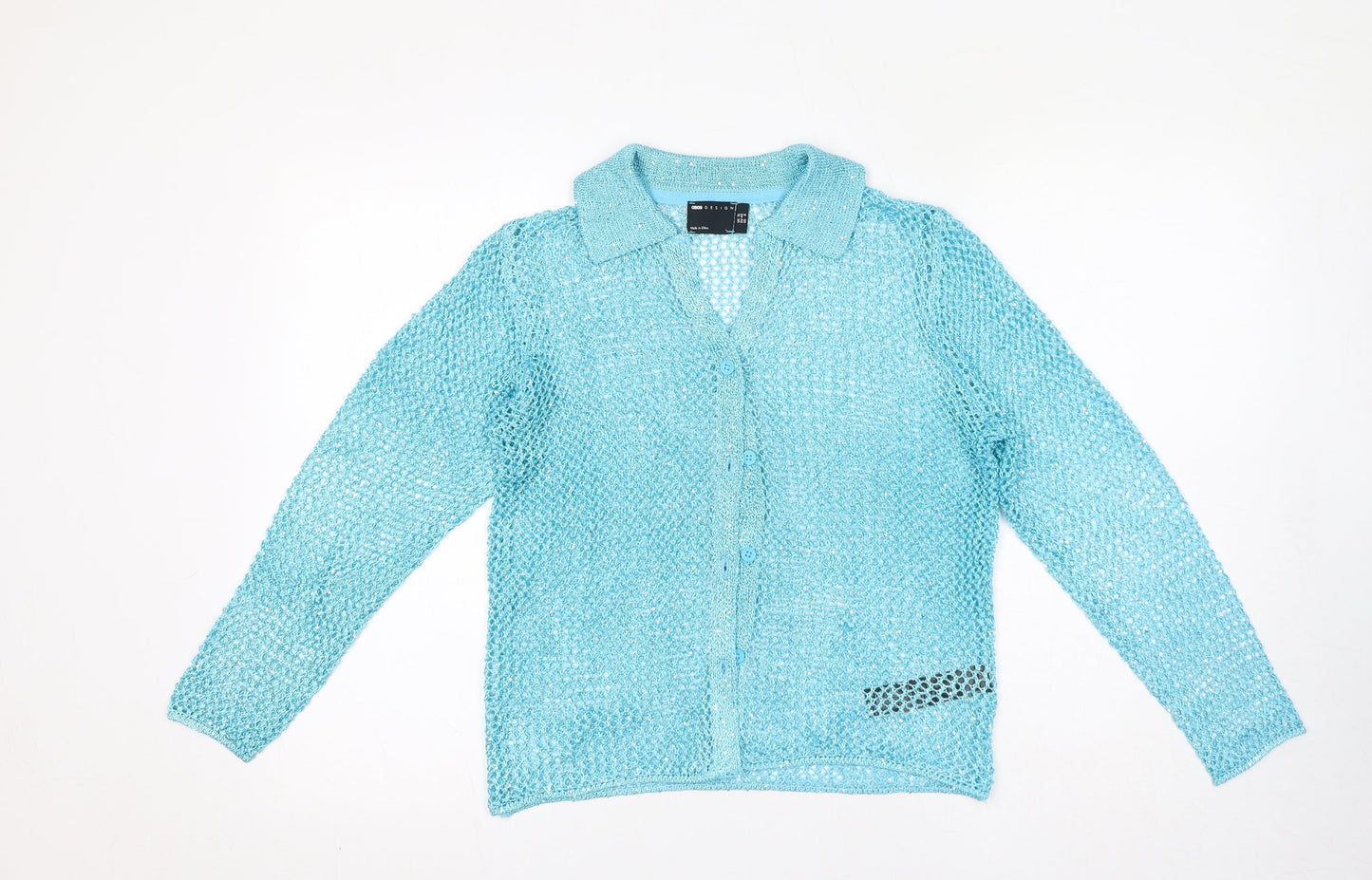 Womens UK Size 12 ASOS Blue Cardigan Jumper