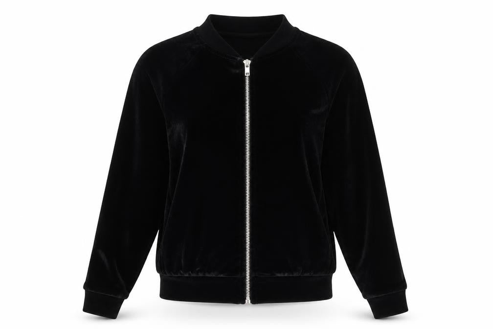 Womens UK Size 10 Boohoo Black Full Zip Sweatshirt