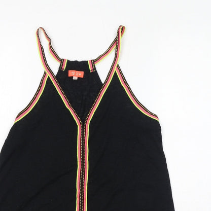 River Island Womens Black Polyester Tank Dress Size S V-Neck Pullover