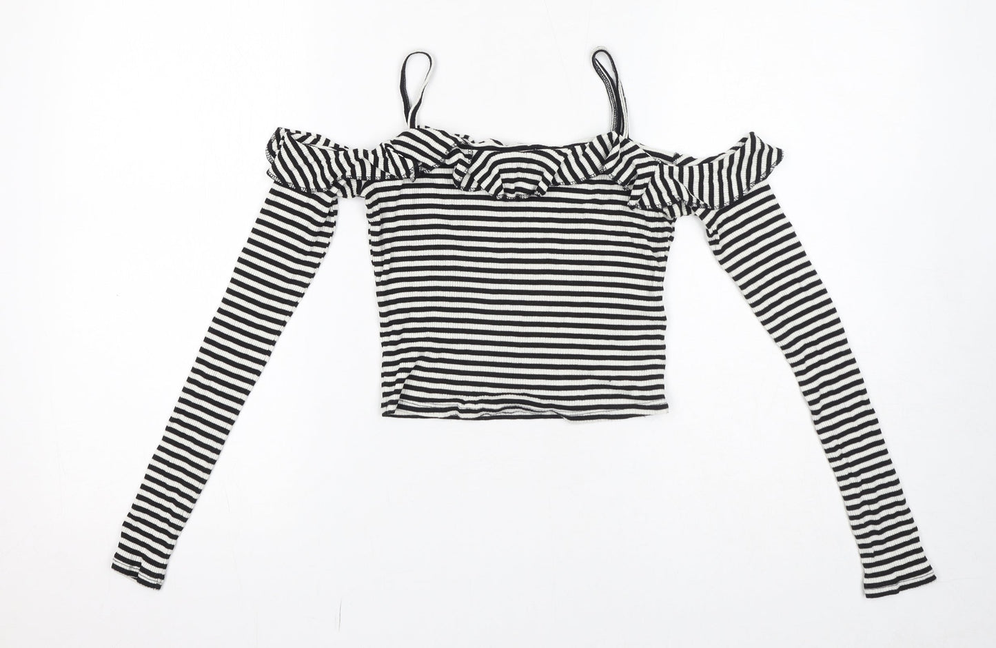 Womens UK Size S Pins & Needles White Cropped Blouse