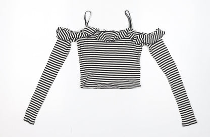 Womens UK Size S Pins & Needles White Cropped Blouse