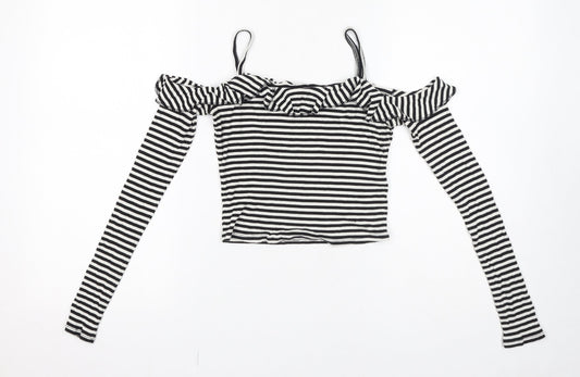 Womens UK Size S Pins & Needles White Cropped Blouse