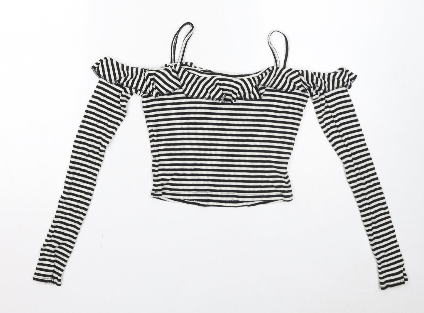 Womens UK Size S Pins & Needles White Cropped Blouse