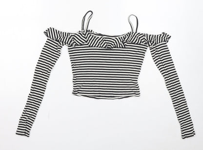 Womens UK Size S Pins & Needles White Cropped Blouse
