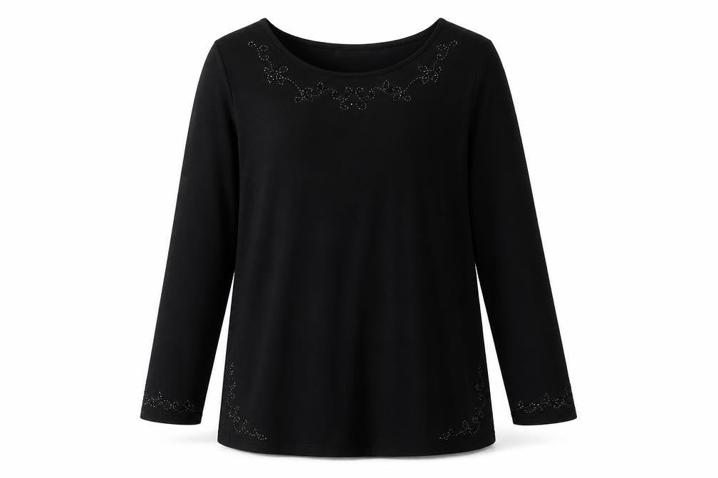 Womens UK Size 12 St Michael Black Basic T-Shirt