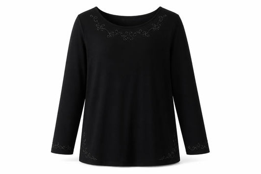 Womens UK Size 12 St Michael Black Basic T-Shirt